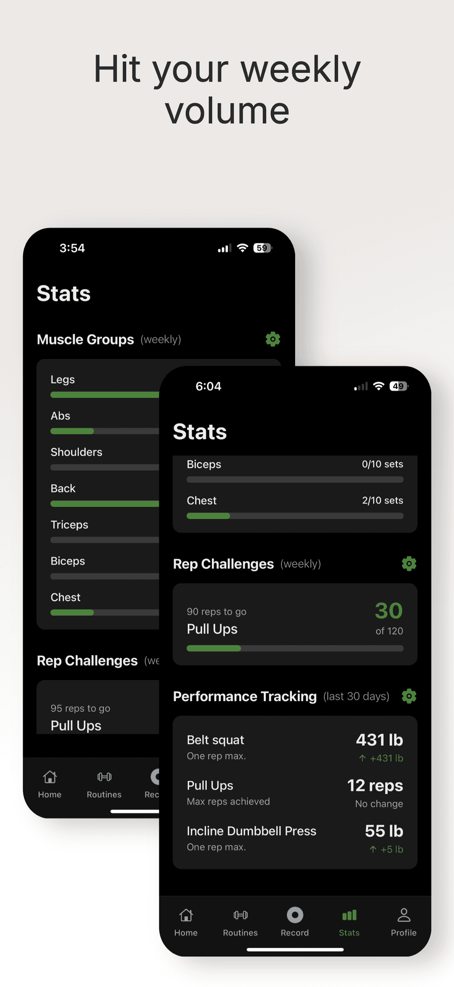 Echo Trainer screen 4